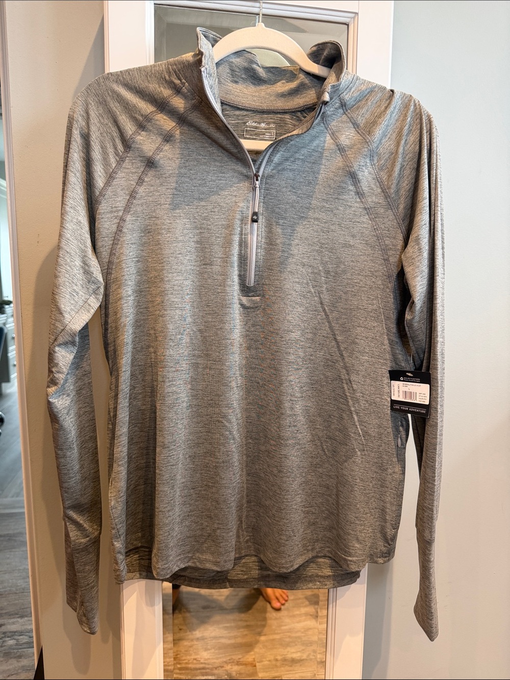 Women’s Grey Quarter-Zip Performance Shirt NWT